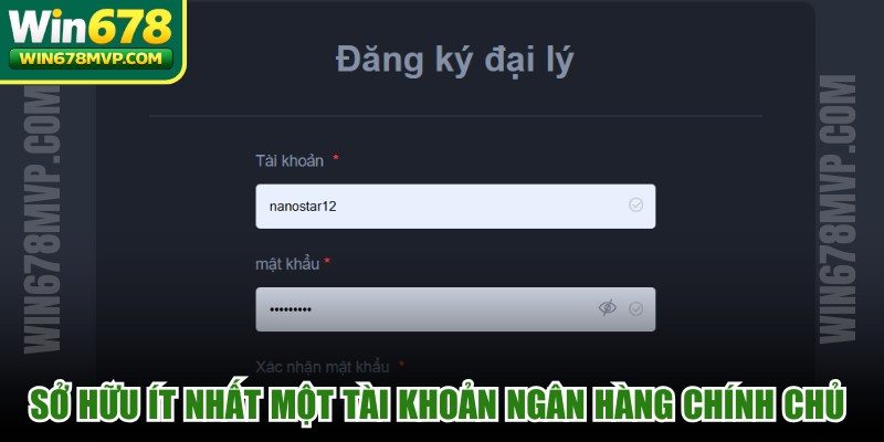 Sở hữu ít nhất một tài khoản ngân hàng chính chủ để nhận hoa hồng