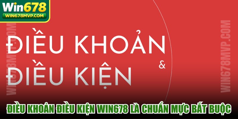 Điều khoản điều kiện WIN678 là các chuẩn mực bắt buộc