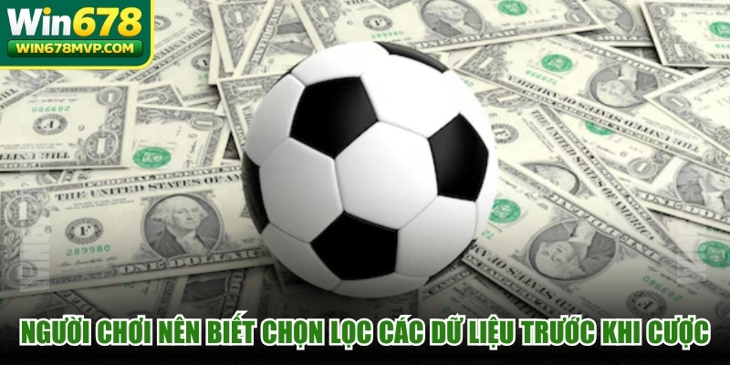 Người chơi nên biết chọn lọc các dữ liệu trước khi đặt cược 